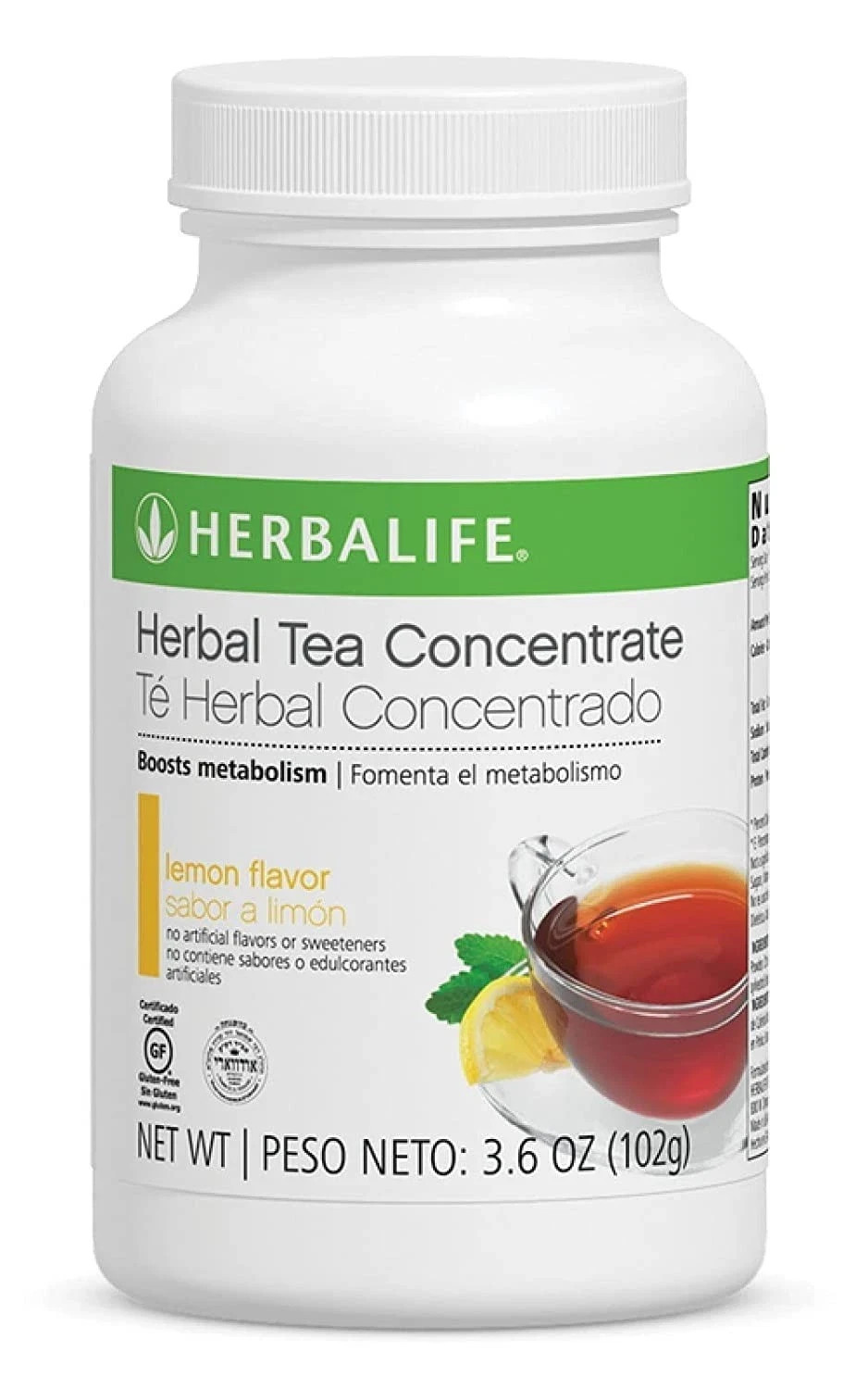 Herbalife Herbal Tea Concentrate Lemon 3.6 OZ 102g Gluten Free, Naturally Fla…