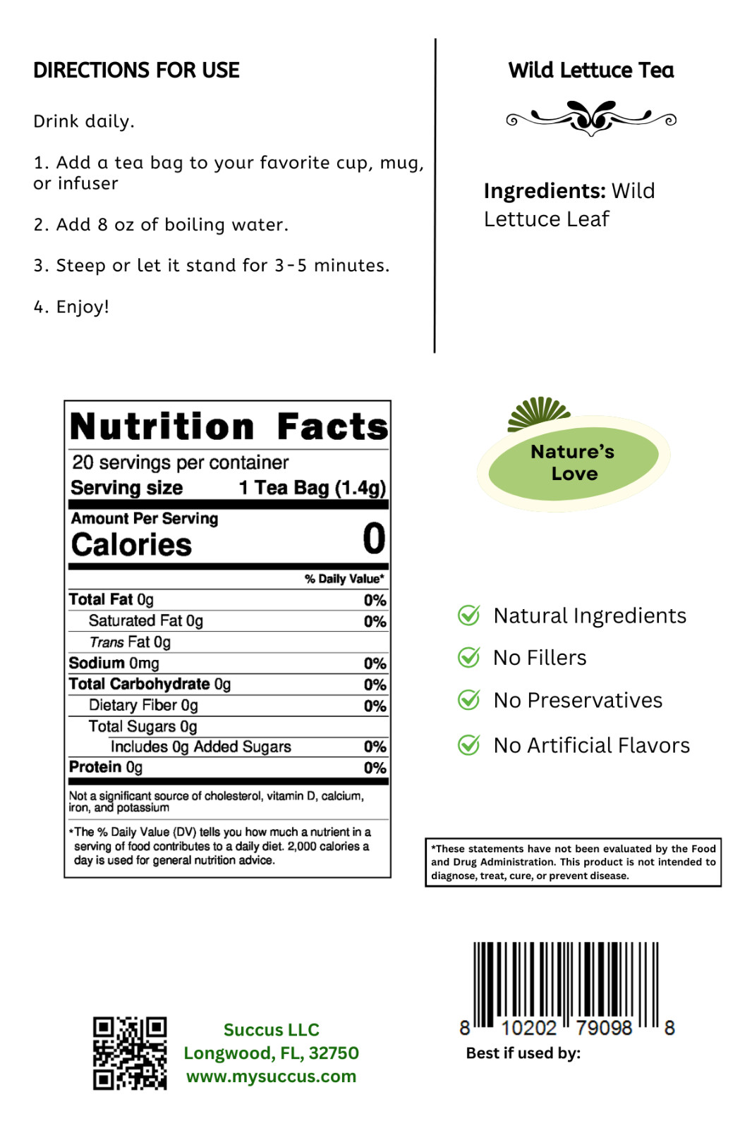 Wild Lettuce Tea – Muscle and Joint