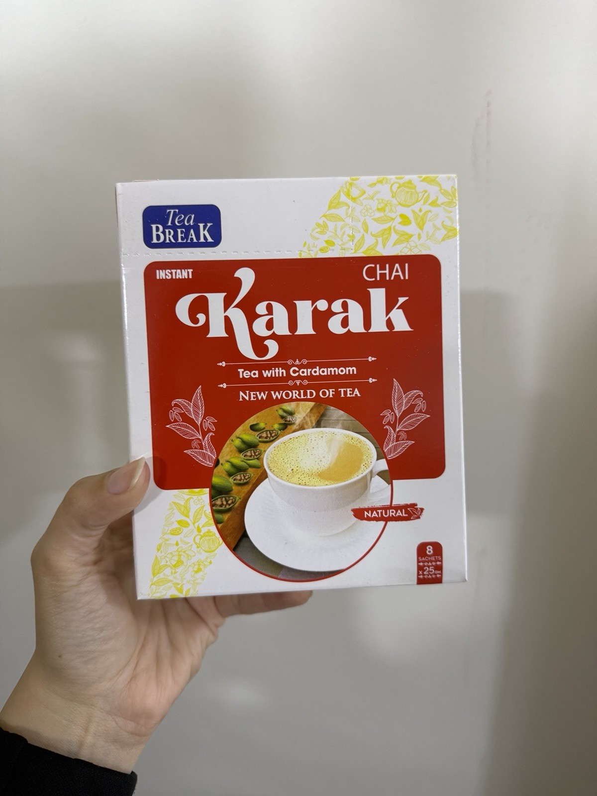 2x Boxes Instant Karak Tea with Creamer & Cardamom 25gm 2×8 Sachets شاي كرك