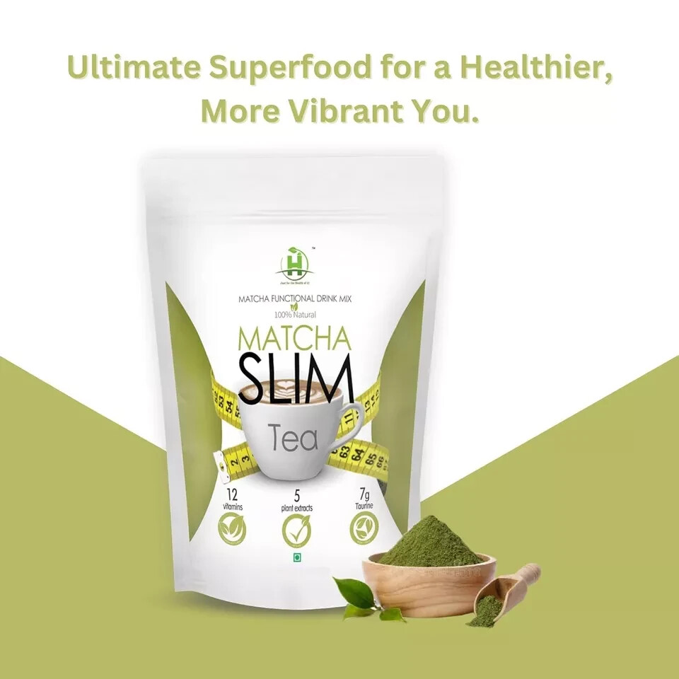Matcha Slim Green Tea (200gm) Weight Management High In Antioxidants Detoxifying