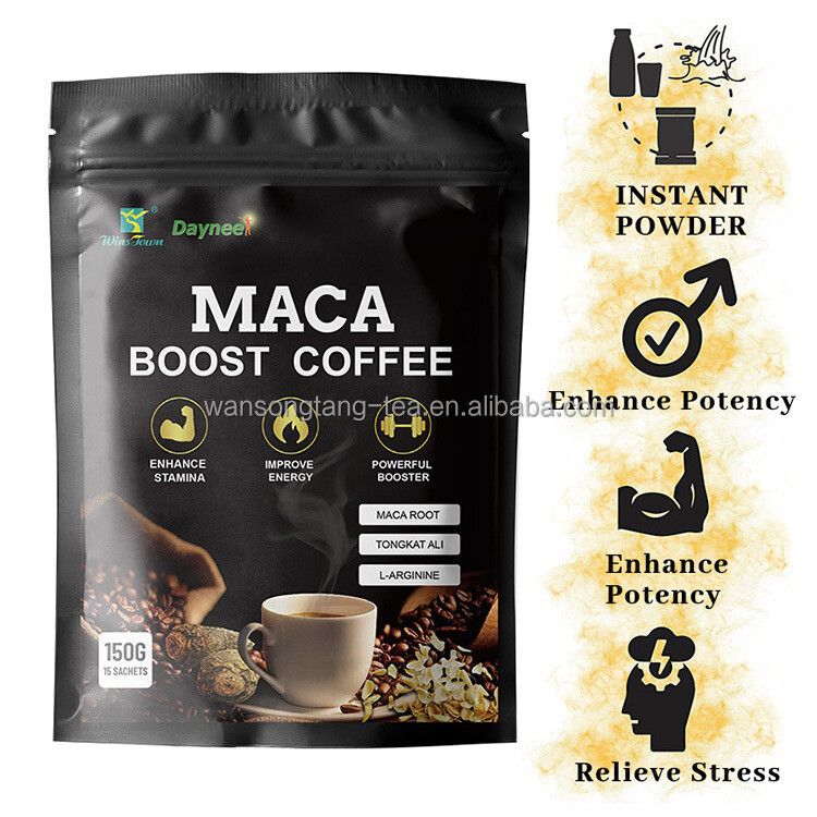 Maca Coffee Chocolate Flavor Herbal Instant Coffee Natural Energy Drink Men