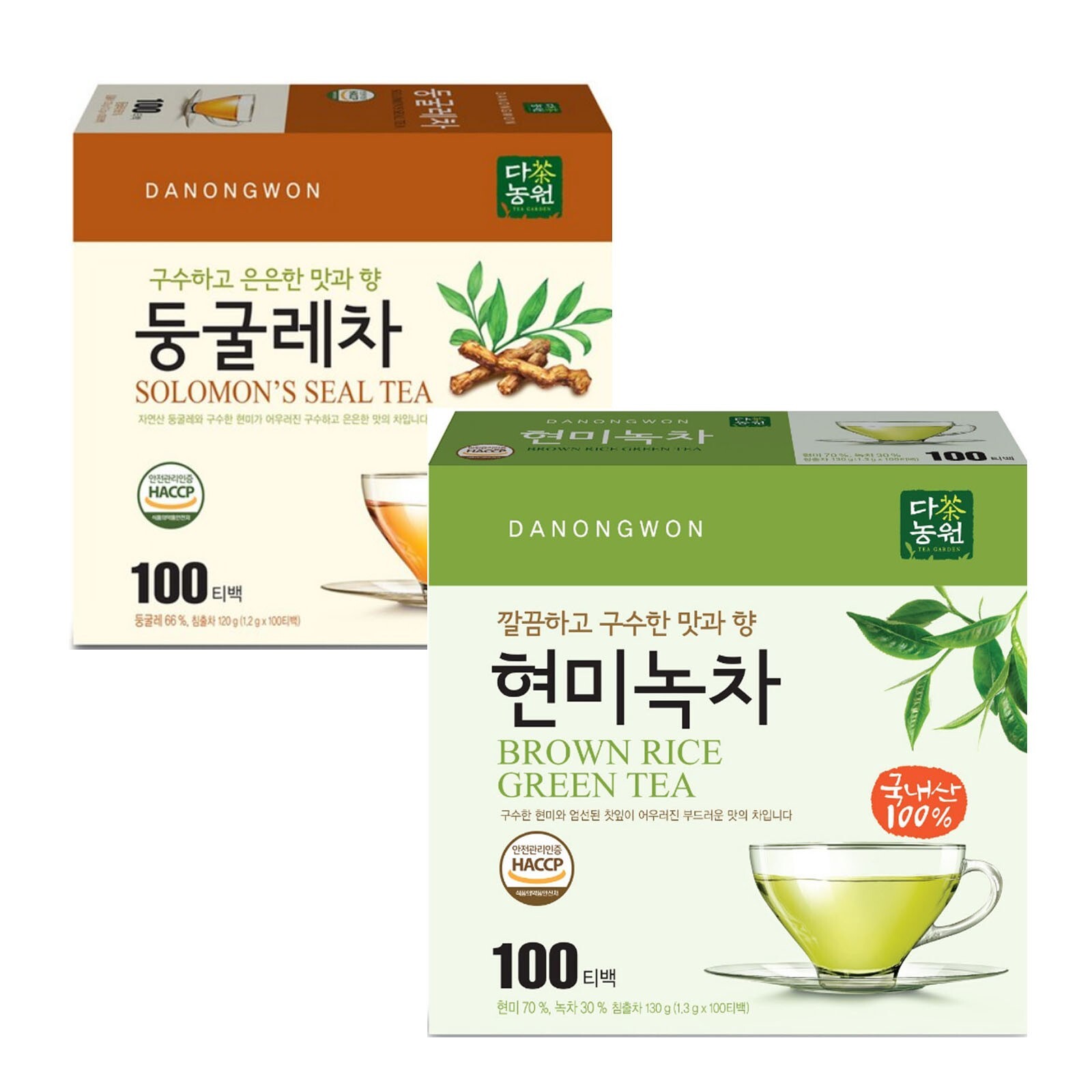 Korean Danongwon Brown Rice Green Tea + Solomon’s Seal Tea bag 200 Fr Shipping
