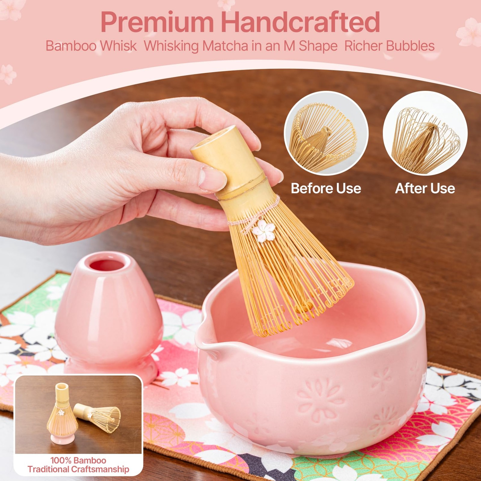 BETTY&SARAH Matcha Whisk Set, Ceramic Matcha Set Includes Matcha Bowl, Matcha…