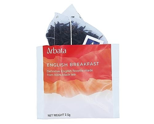 Arbata English Breakfast Tea, 24 Pyramid Tea Bags High Caffeine Tea, Naturall…