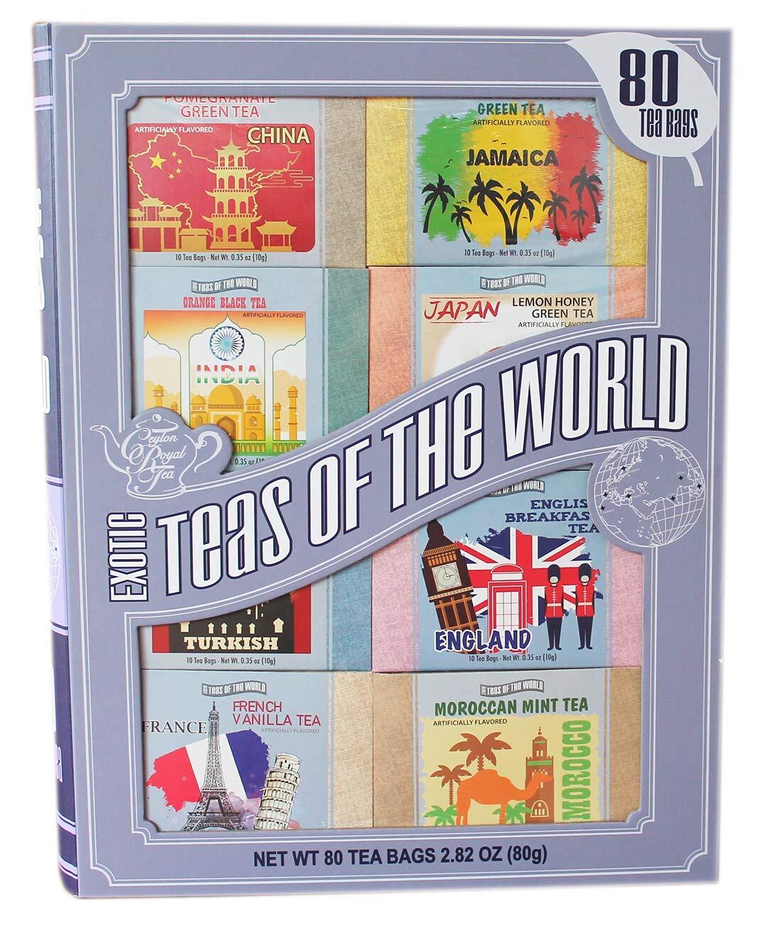 World Tea Collection 80 Count Tea Variety Gift Box for Tea Lovers