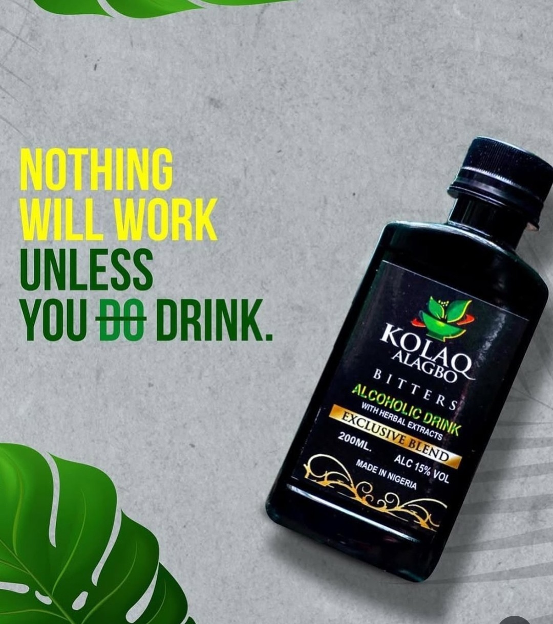 3bottle Kolaq Alagbo Energy Drink Bitters, 200ml