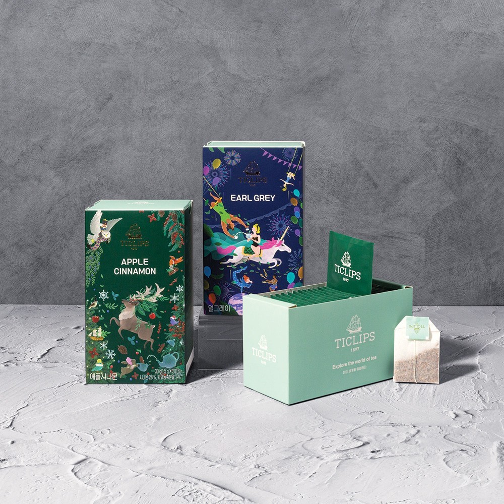 TICLIPS Premium Korean Tea 30g 20 Bags – Choose Your Favorite Flavor
