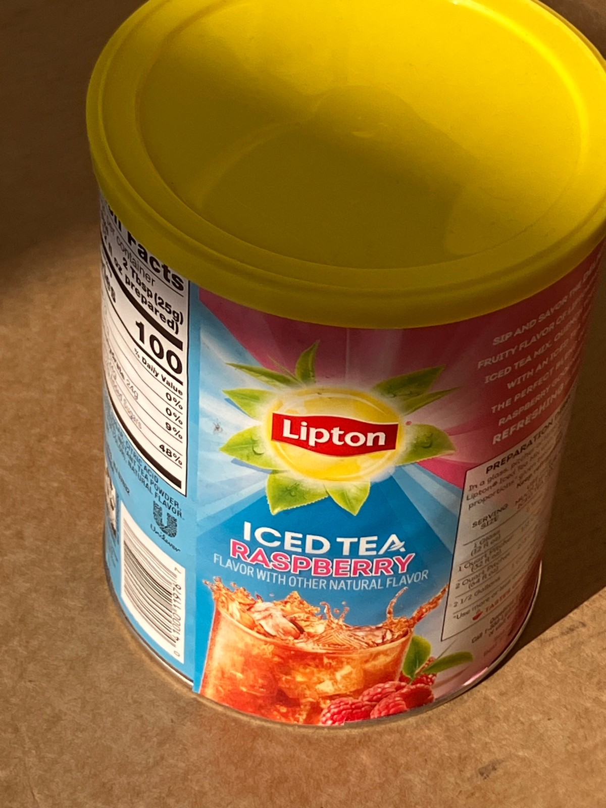 Lipton Iced Tea Raspberry Iced Tea Mix, Makes 10 Quarts NEW BB 02/28/26