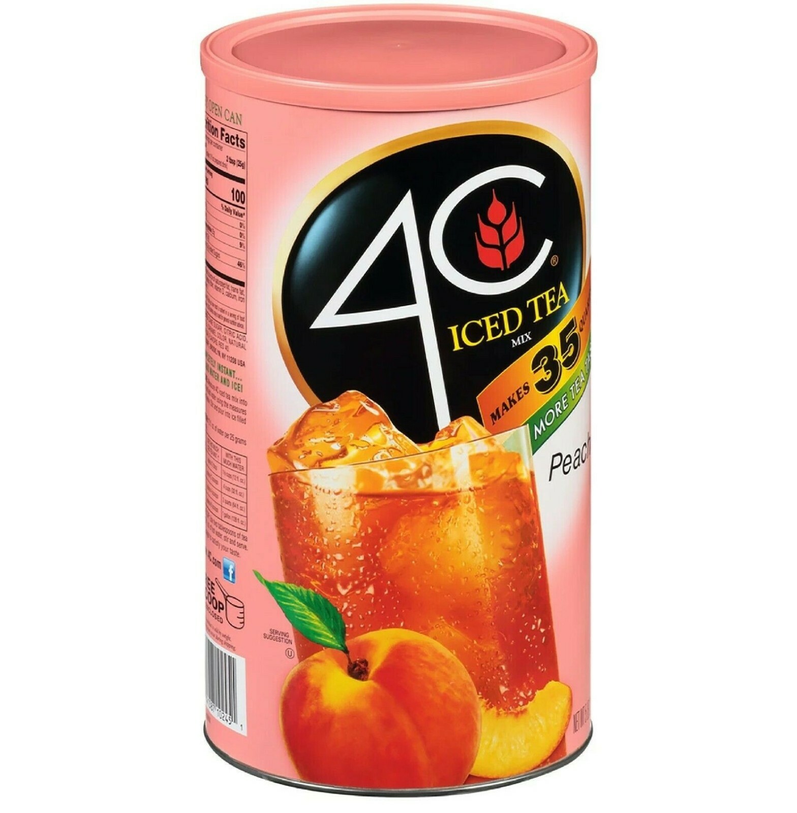4C 35 QT Peach Iced Tea Mix (82.6 oz.2.Pack)