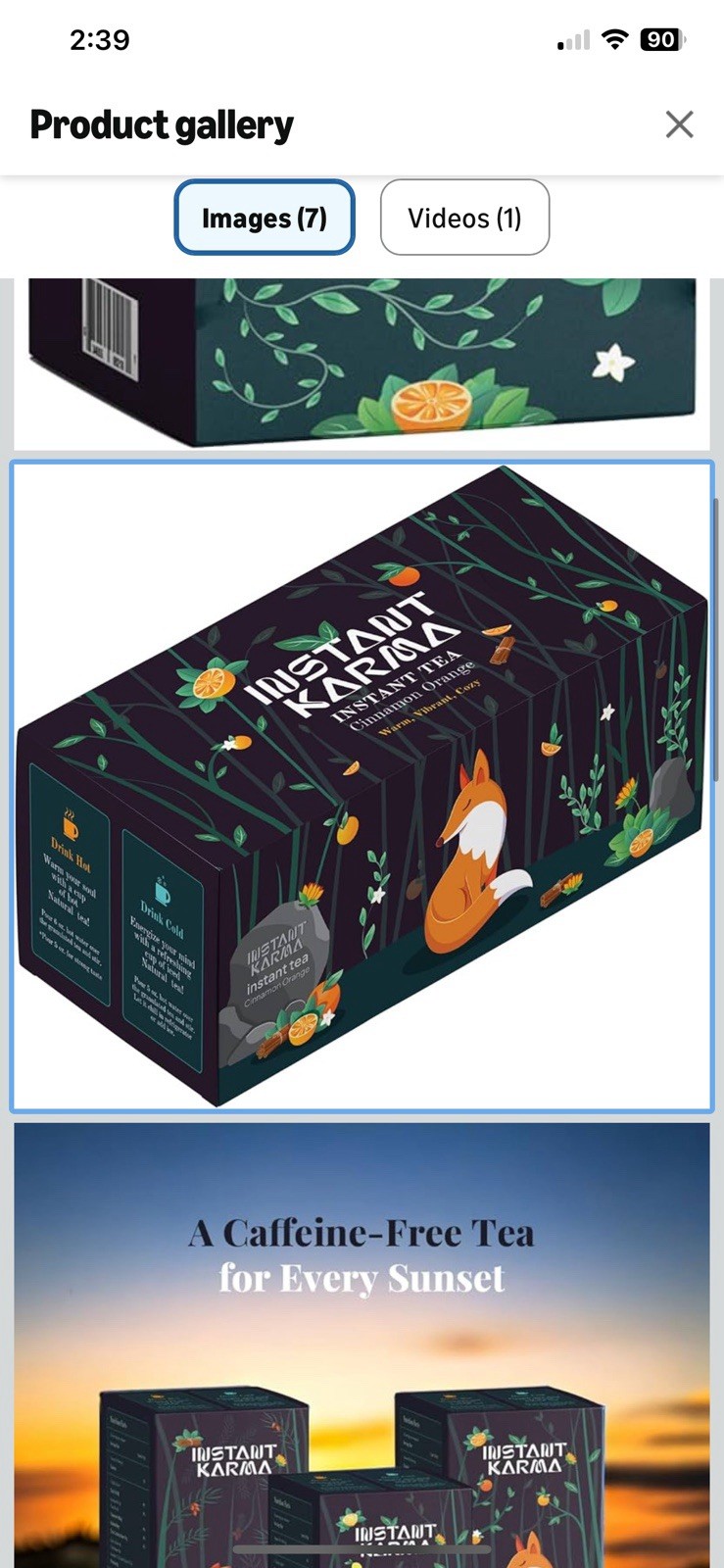 Instant Karma | Cinnamon Orange Instant Tea | All Natural, Caffeine-Free, 20