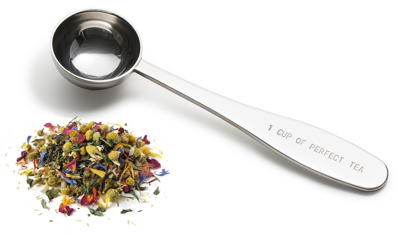 Loose Leaf Tea Spoon Measure | One Cup of Perfect | 5x 1x 1, Silver