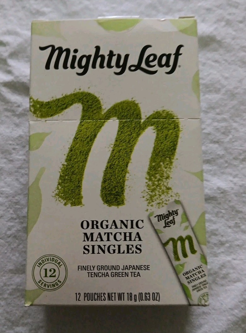 Mighty Leaf Tea, Organic Matcha Green Tea Singles Box of 12 Single Serve (BN18)
