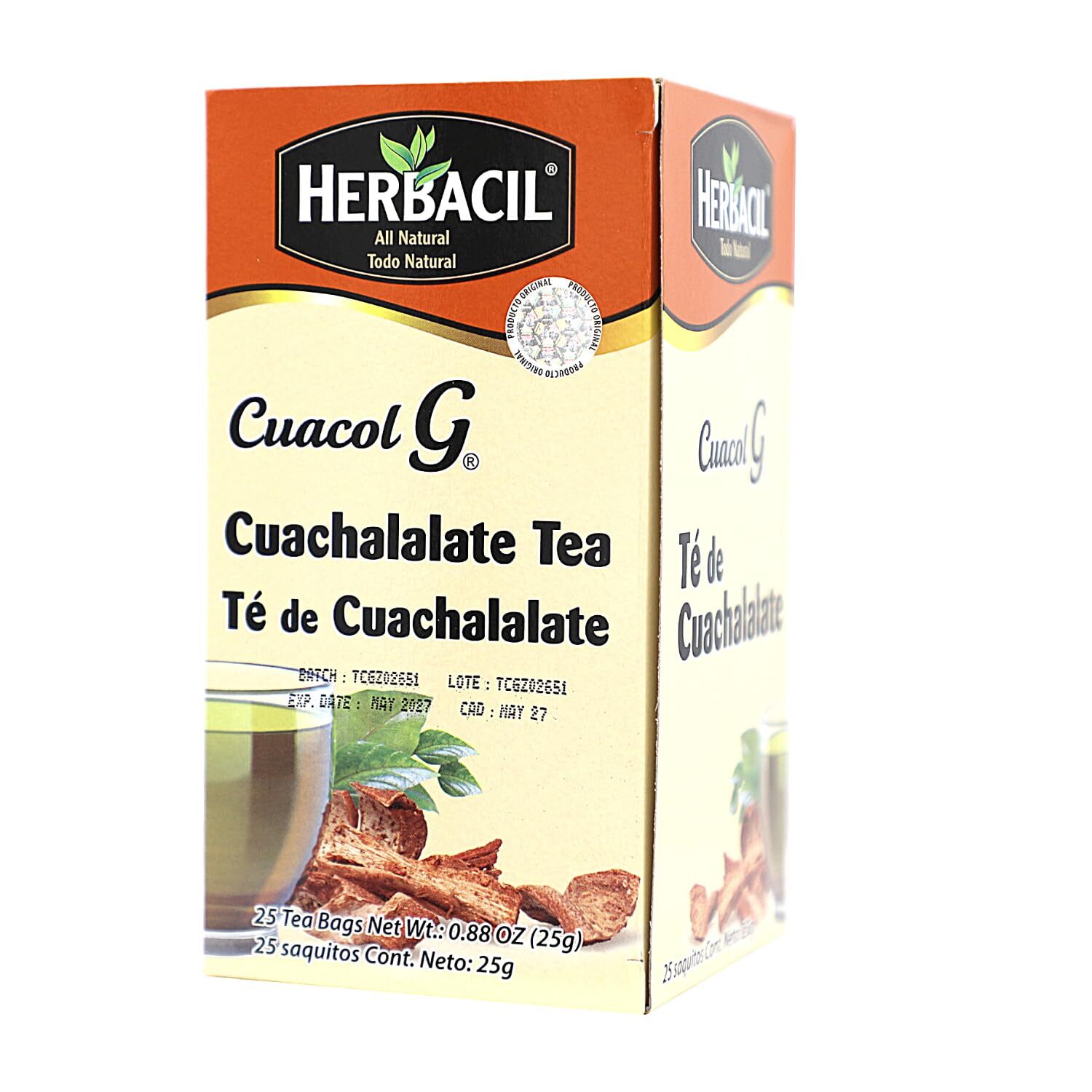 Te De Cuachalalate 2-pack of 25 tea bags per box 50 bags