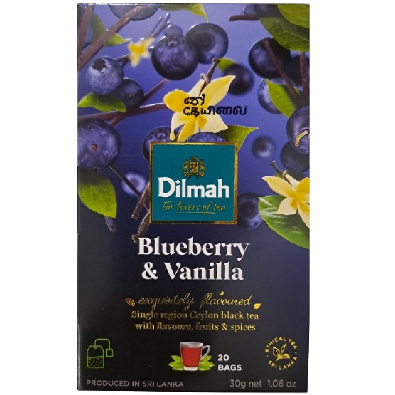 Dilmah Blueberry & Vanilla Flavoured Ceylon Black Tea ? 20 Tea Bags