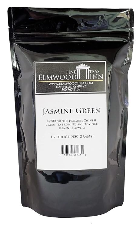 Elmwood Inn Fine Teas, Jasmine Green Tea, 16-Ounce