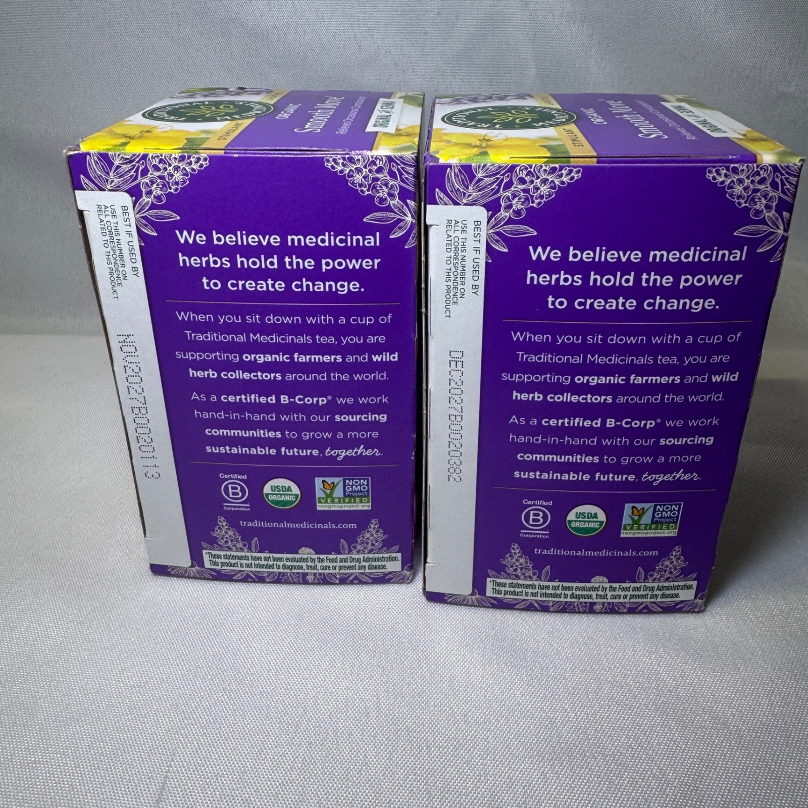 Traditional Medicinals Organic Smooth Move Tea Original with Senna 2 Boxes 32ct