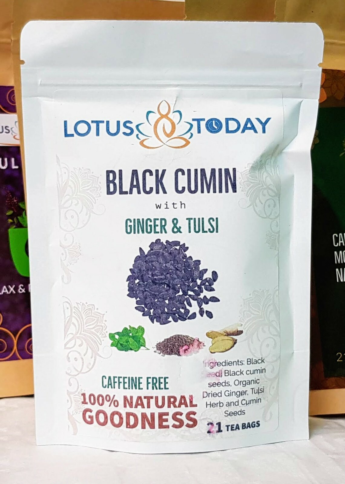 Lotustoday herbal tea spice tea Black Cumin| Black seed Detox 20 tea bags
