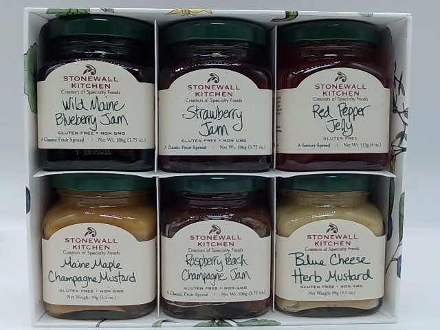 6 Piece Stonewall Kitchen Classic Sampler – Mustard, Jam, & Jelly