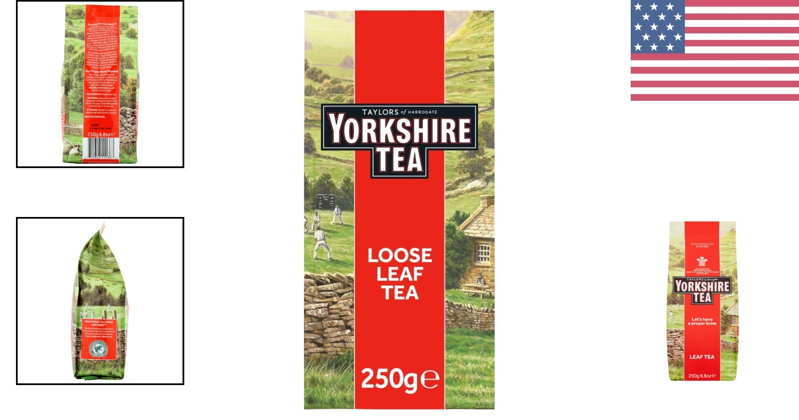 Caffeinated Yorkshire Red Loose Leaf Tea – 8.8 Ounces for Hot or Iced Enjoyment