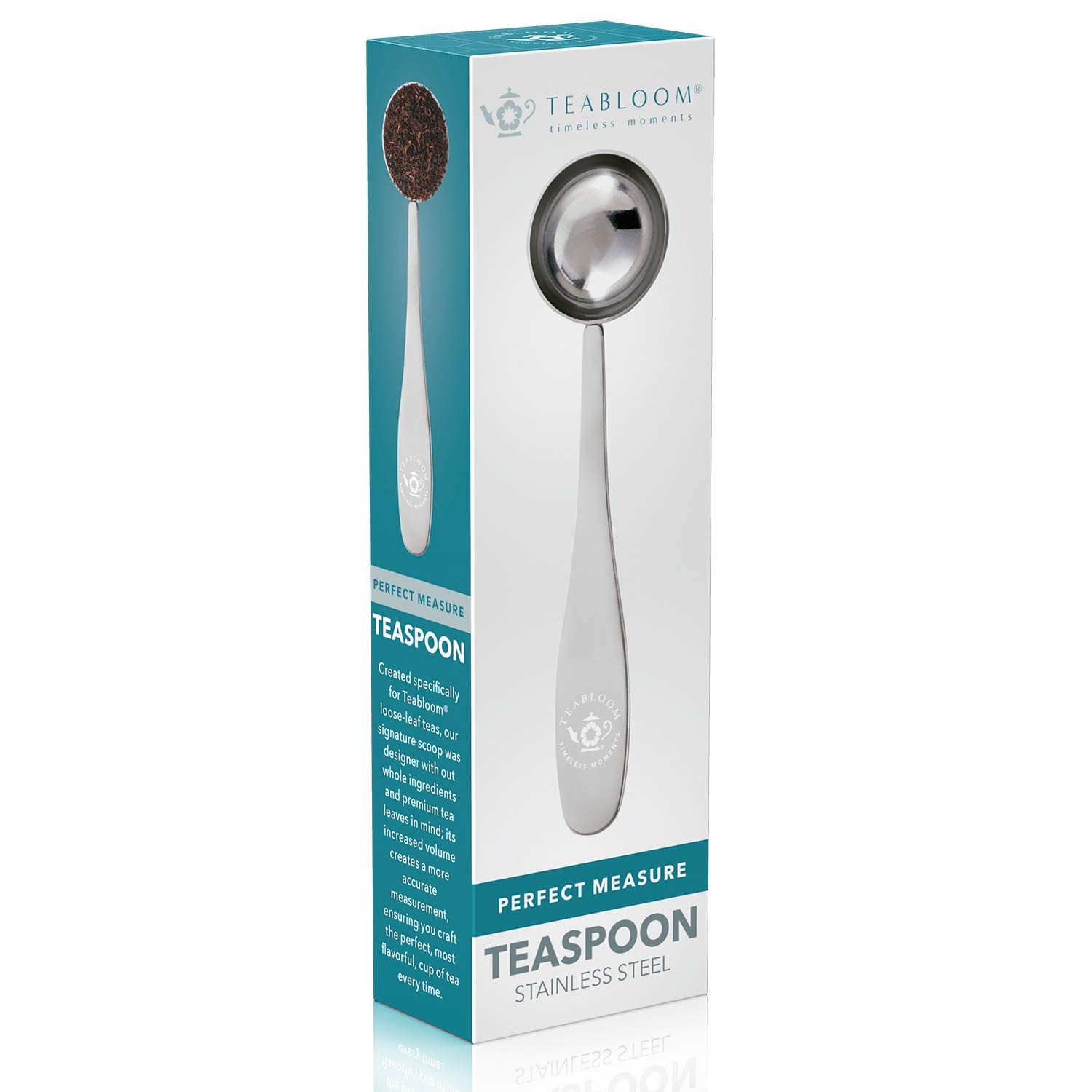 Teabloom Perfect Measure Loose Leaf Tea Spoon – Premium Quality Silver