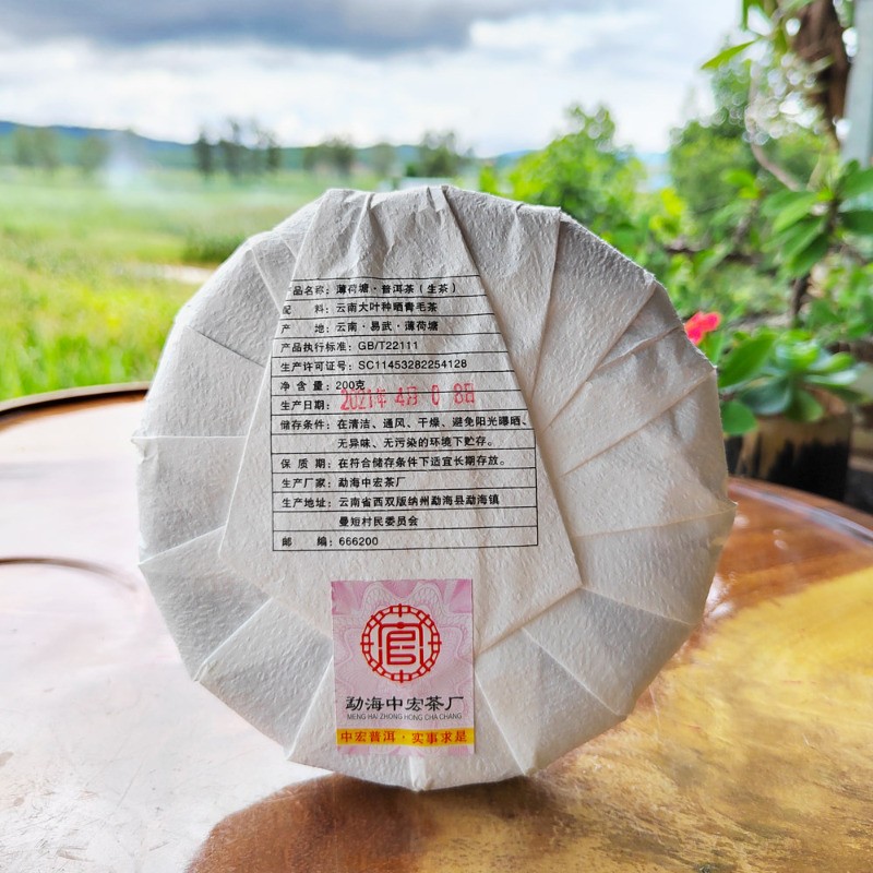 200g Spring Tea Yi Wu Mint Pond Ancient Tree Tea 2021 Raw Tea Pu’er Tea Cake