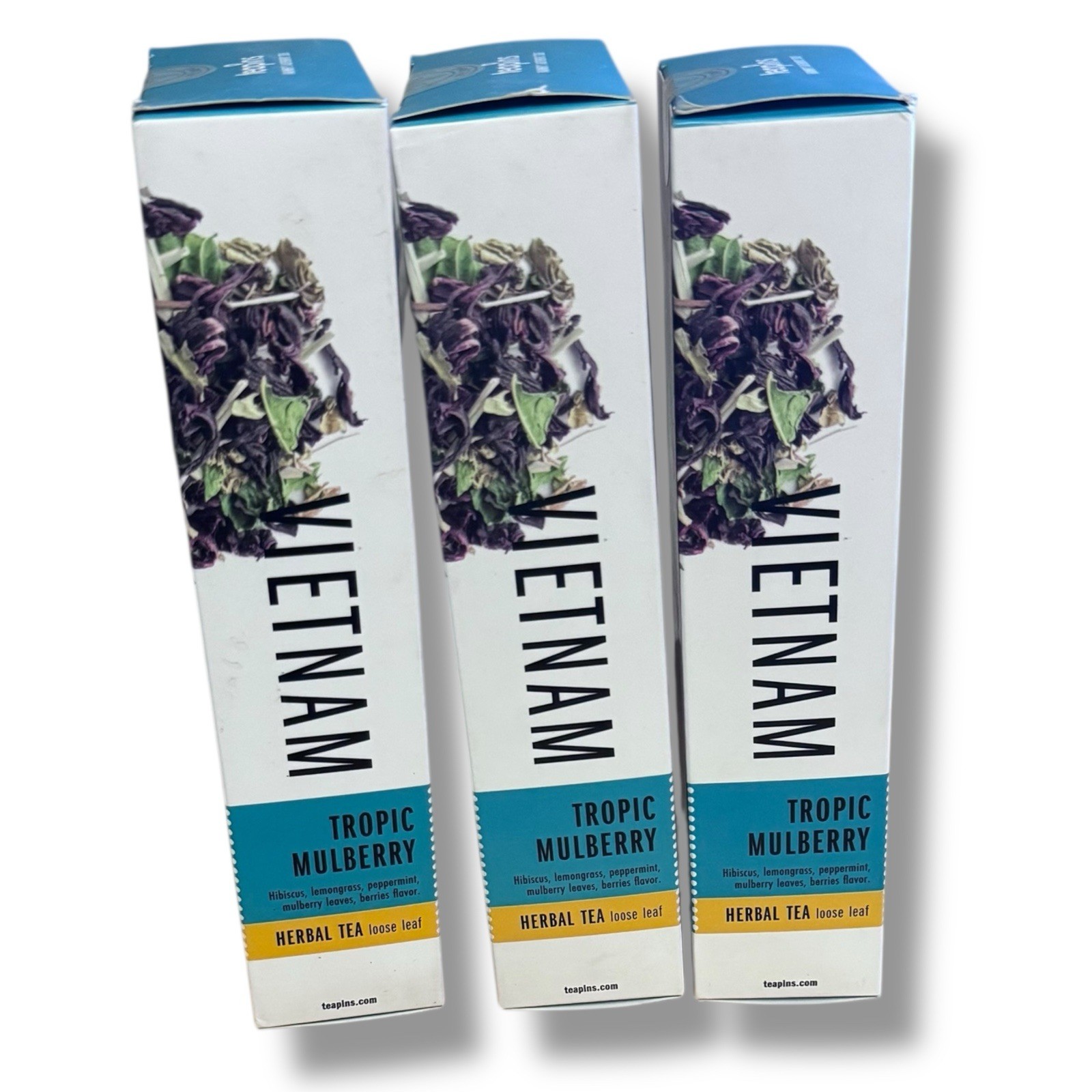 3 Boxes Vietnam Loose Leaf Tea Tropic Mulberry Teapins Discontinued See Photos