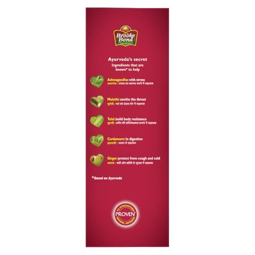 Brook Bond Red Label Natural Care Tea 1.1 Pound with 5 Ayurvedic Ingredients