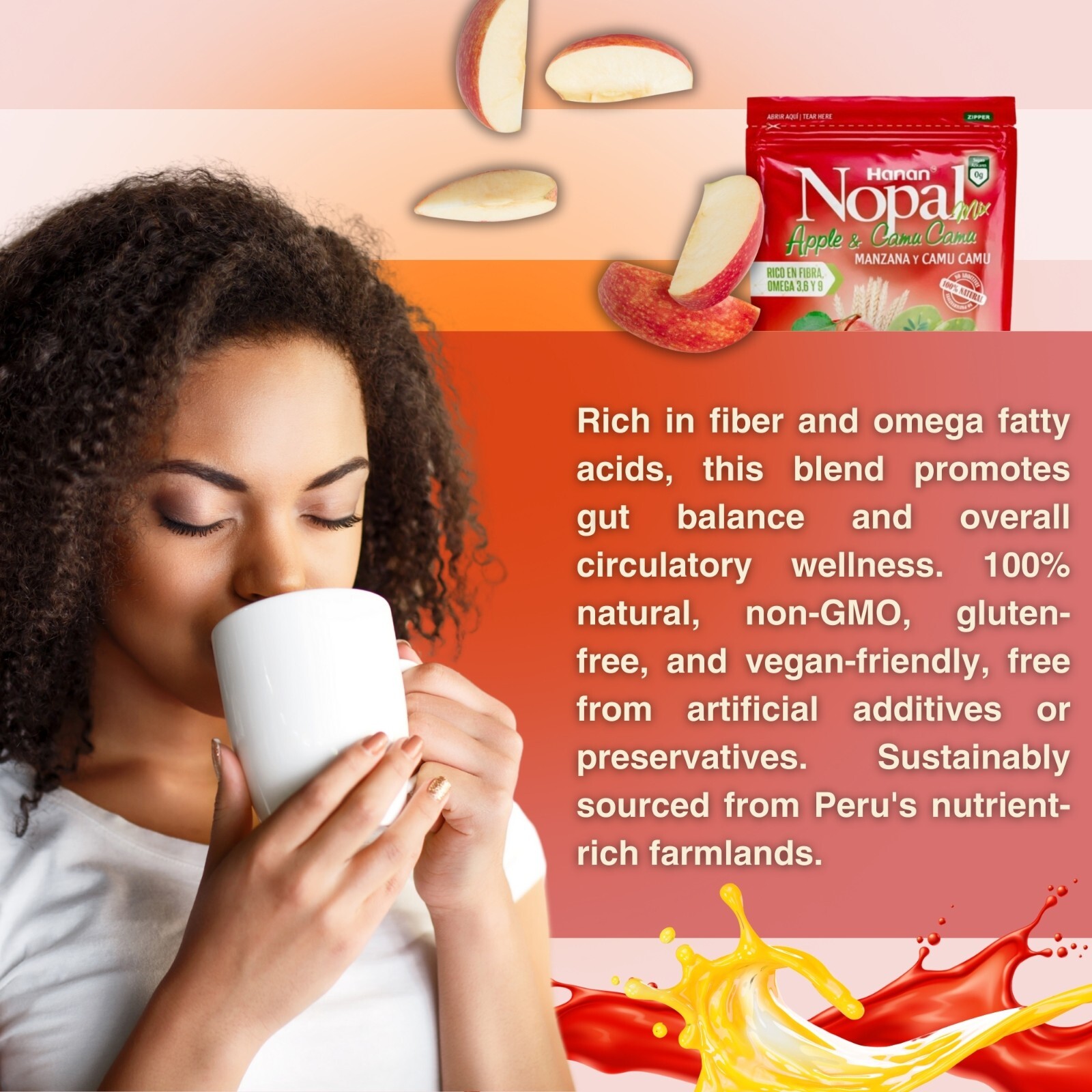 Manzana con Camu Camu 454g – 100% Natural Apple & Camu Camu Blend from Peru
