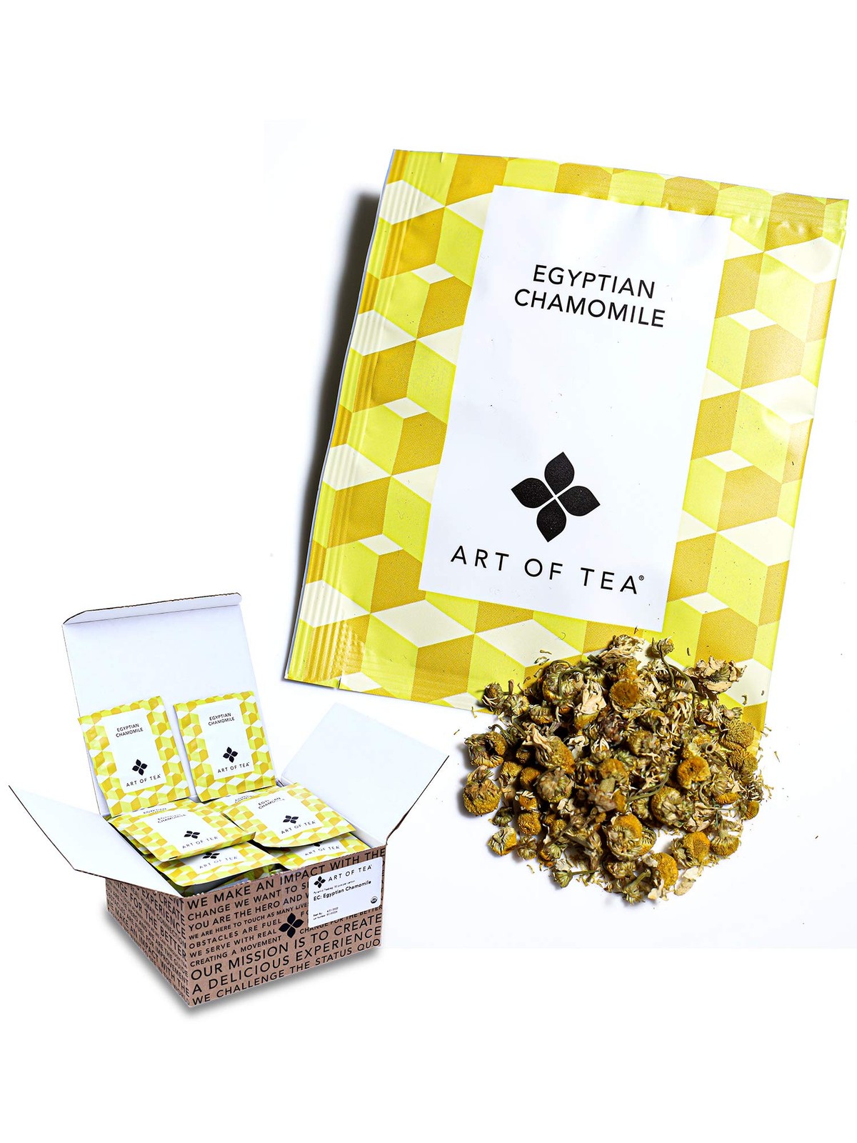 Art of Tea Organic Egyptian Chamomile Bags 50 Count, 50 Count Sachets