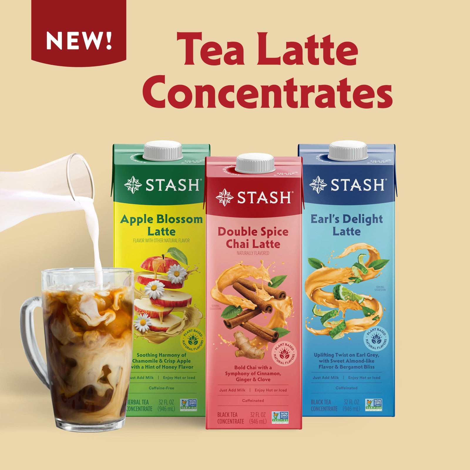 STASH Double Spice Chai Latte – Dairy Free Plant Based 32 Fl Oz (Pack of 1)