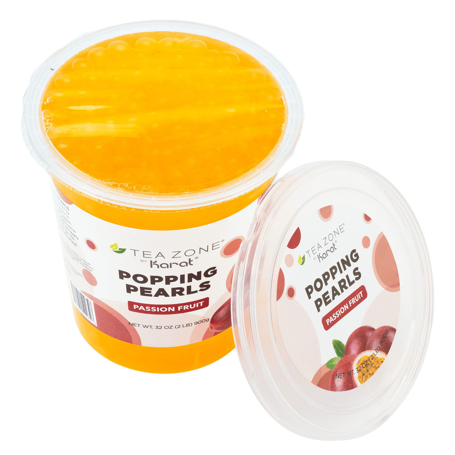 [12 Jars] Tea Zone Passion Fruit POPPING PEARLS™ (B2055, 2lbs)