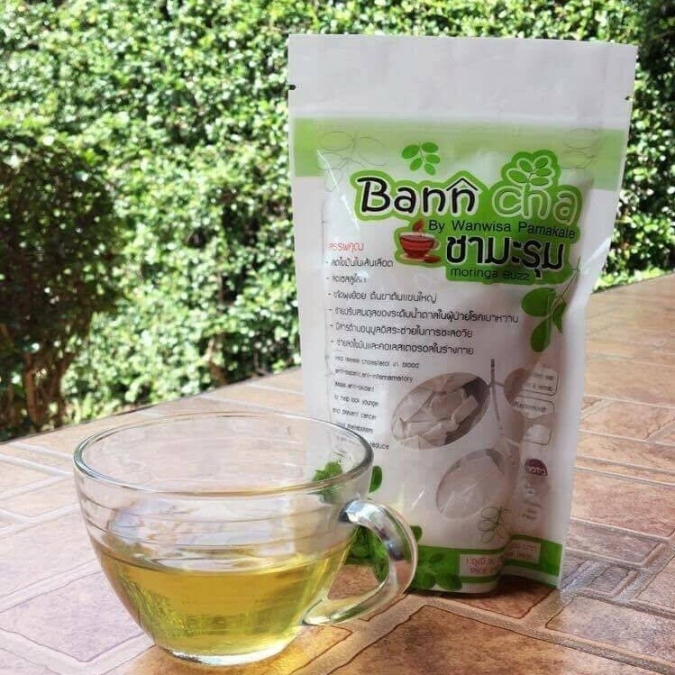 6xTea Moringa Buzz Herb Health Natural Bann Cha (30 Small Tea bag/ Package) 90g