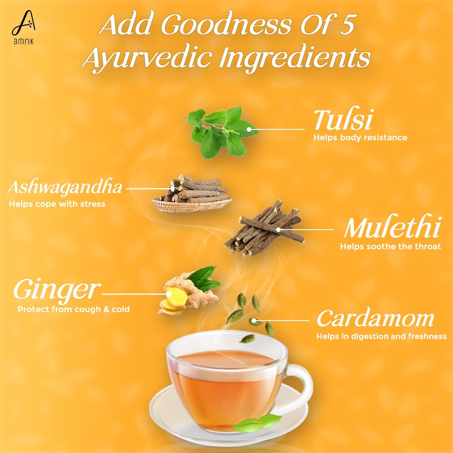 Amrik Premium tea with Aromatic long leaves | Rich & Strong Chai | 250gram