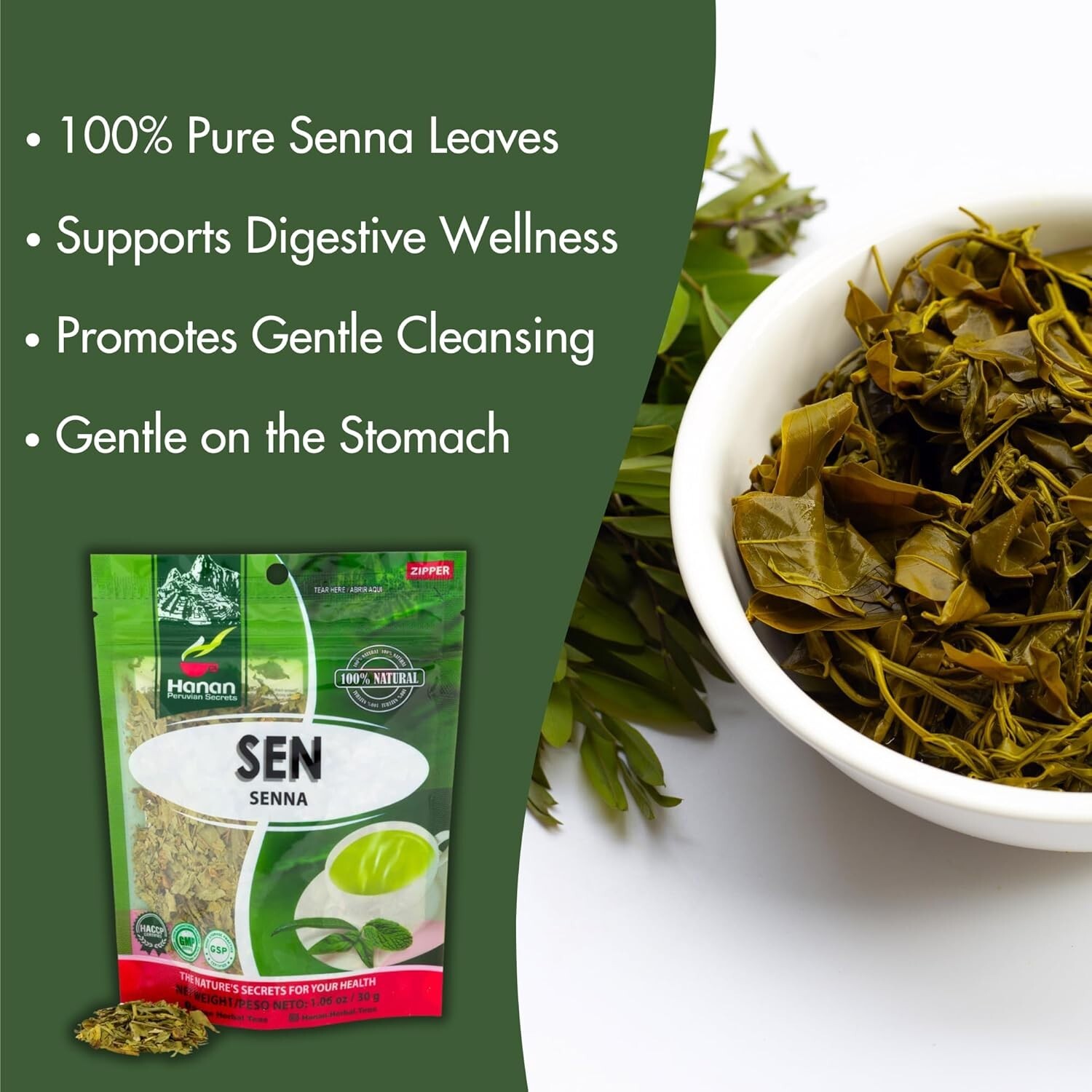 Senna Leaves (Sen) – Loose Leaf Herbal Tea for Constipation & Weight Loss