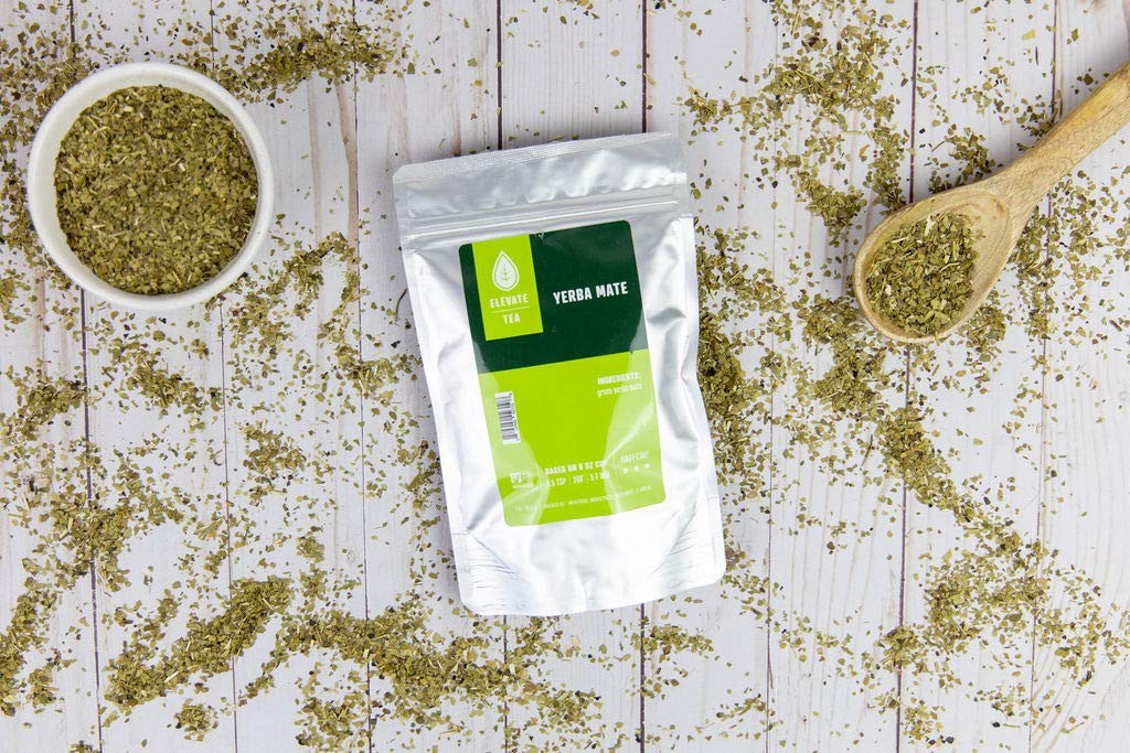 Yerba Mate – Loose Leaf, High Caffeine, 3 oz Pouch – 30 Cups, Hot & Iced, No …