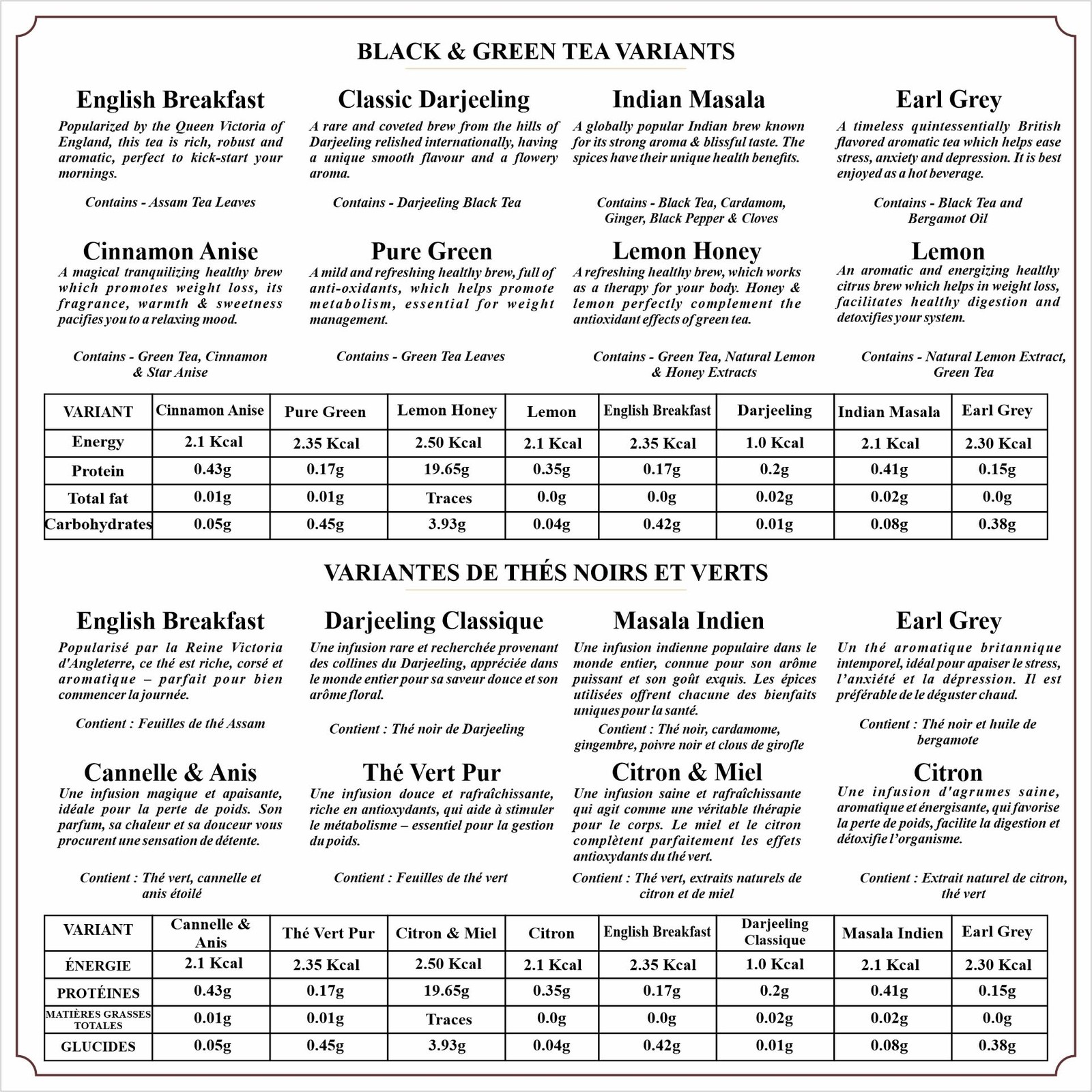 Octavius Tea Sampler Pack Assorted Black Green 32 Bags