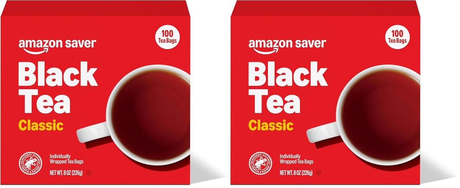 Amazon Saver, Classic Black Tea, 8 Oz, 100 Ct (Pack of 2)