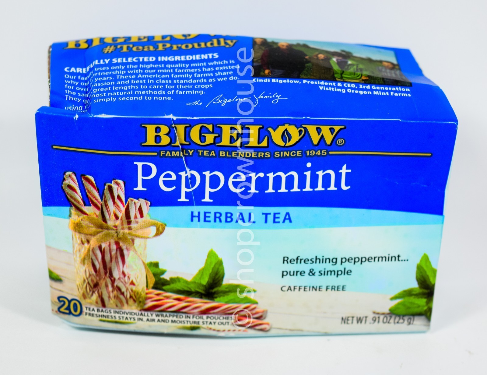 60ct Bigelow PEPPERMINT individual wrapped Tea Bags