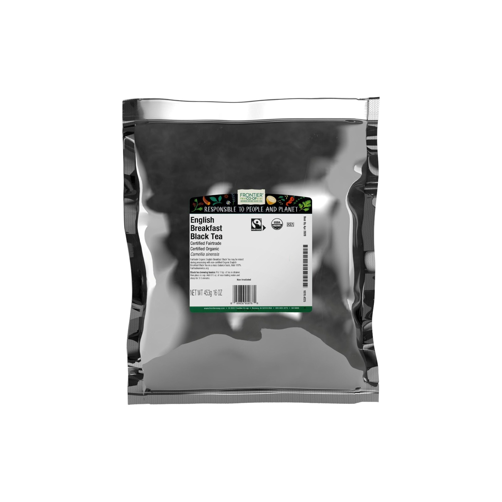 Frontier Co-op English Breakfast Black Tea, 1-Pound Bulk, Full, Robust,…