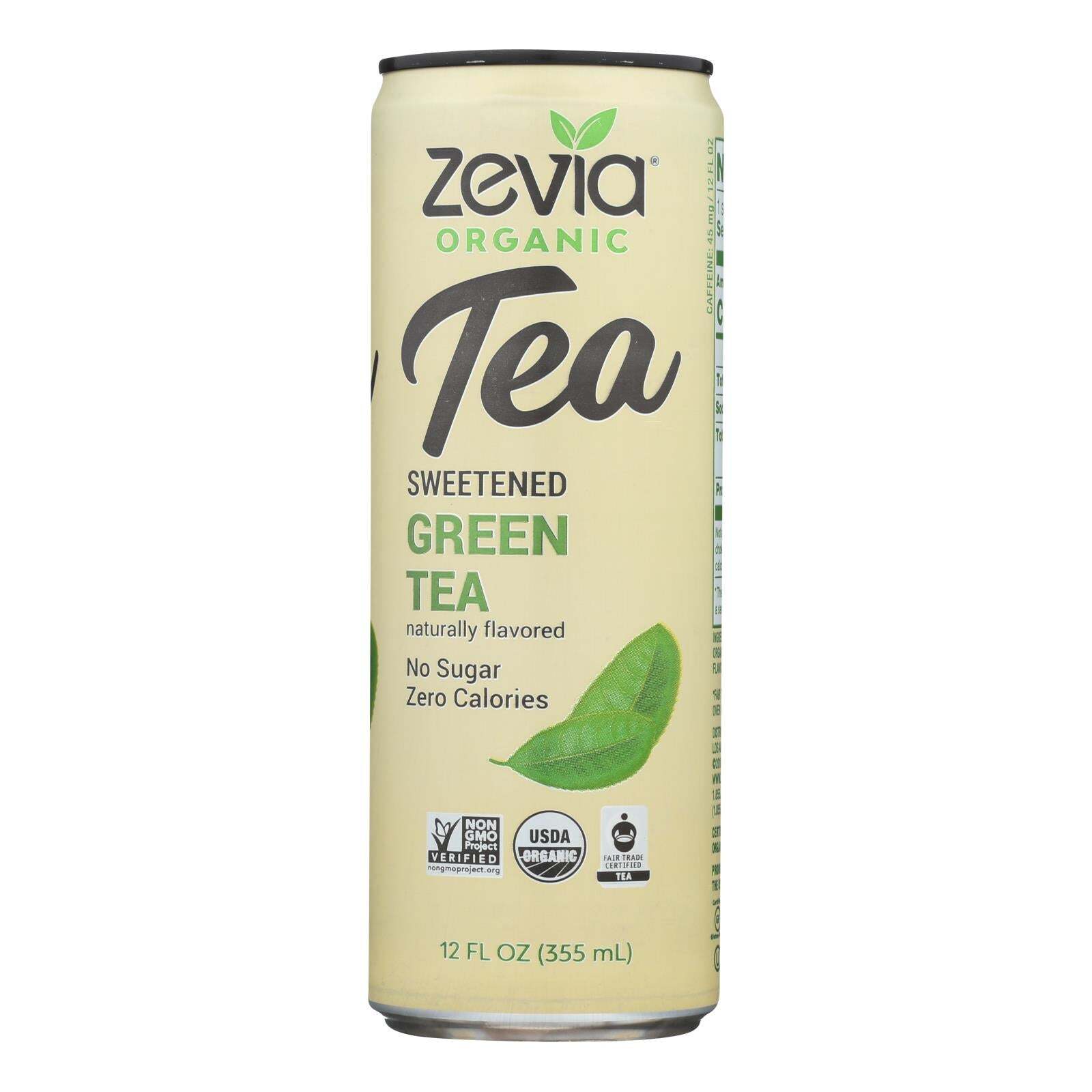 Zevia Organic Zero Calorie Sweetened Green Tea 12 Fl Oz