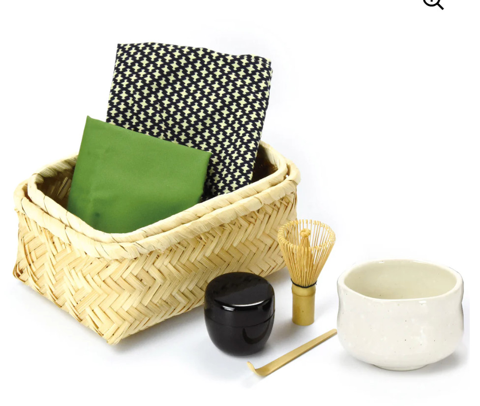 Portable Matcha Set – Traditional Tea Ceremony Set with Bamboo Basket |YOUBI 白志野
