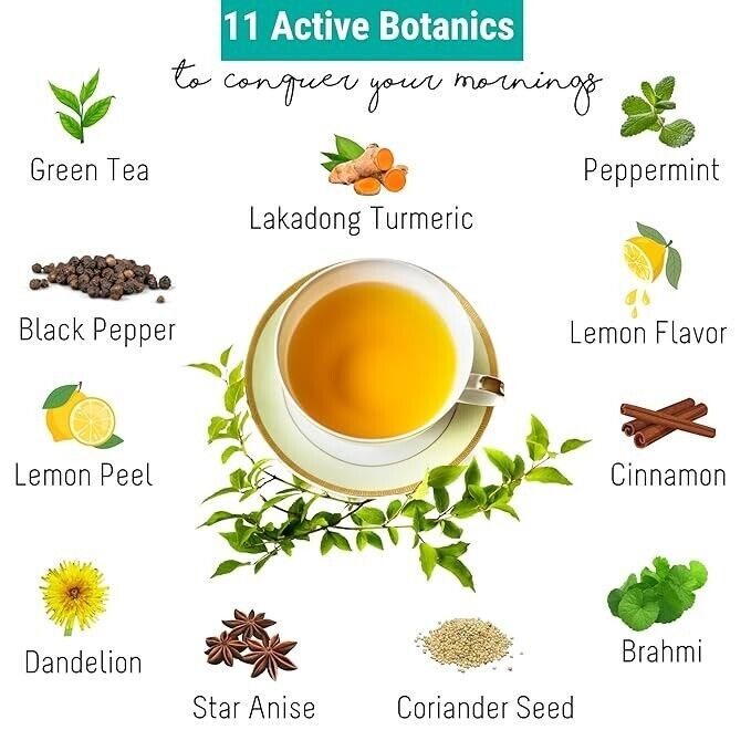 OH CHA – Green Tea, Morning Energise Blended with 11 Magical Herbs 35g.