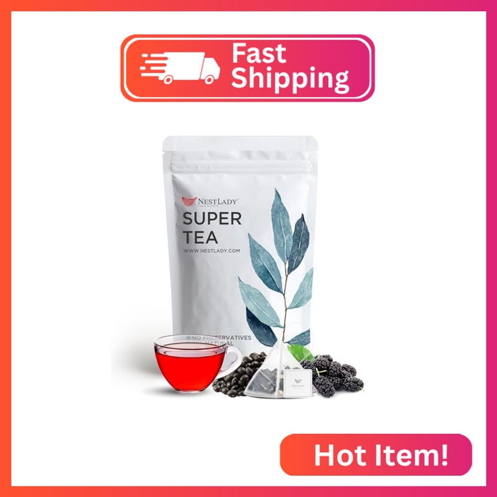 NESTLADY Black Sesame Mulberry Tea, Beans, Goji Berries, Rice Combination Tea, ,