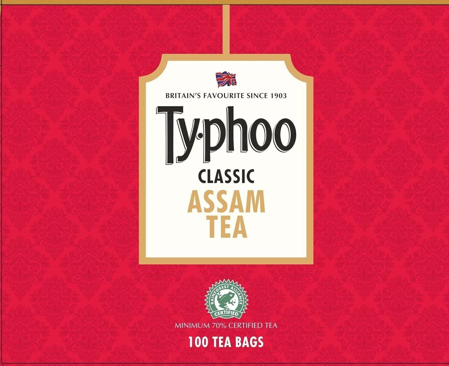 Ty-phoo Classic Assam Tea, 100 Tea Bags, 1.8 Grams Free Shipping World Wide