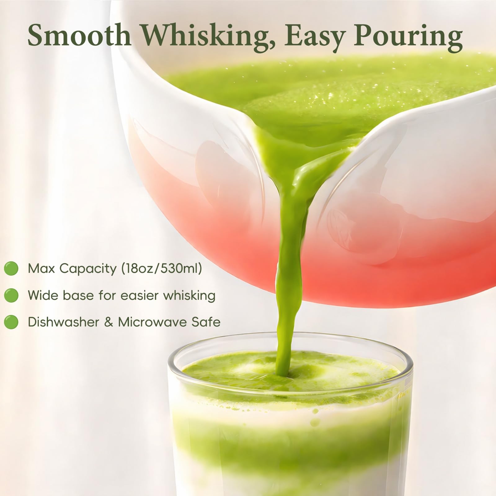 Matcha Whisk Set, Ceramic Matcha Set Includes Bowl & Holder, Bamboo Whisk (Ch…