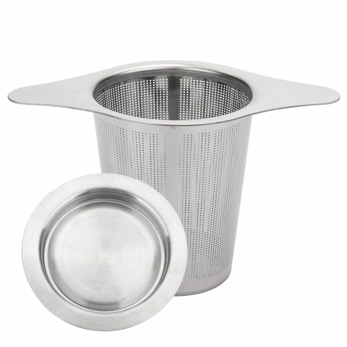 Stainless Steel Mesh Tea Infuser Metal Cup Strainer Loose Leaf Filter with Lid