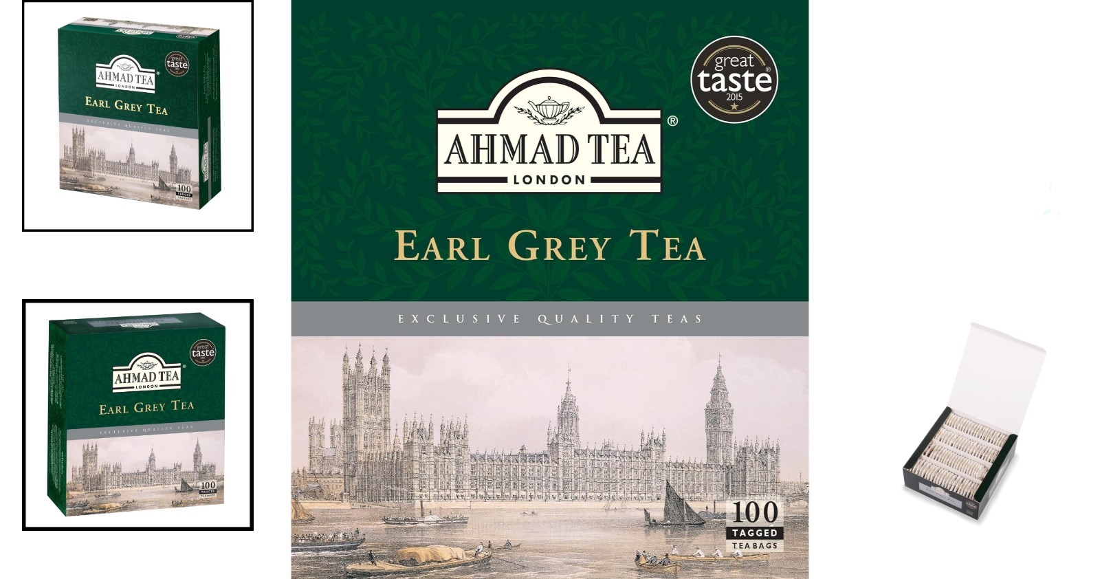 Earl Grey Tea Bliss: 100 Tagged Teabags for Immune Support & Refreshing Taste