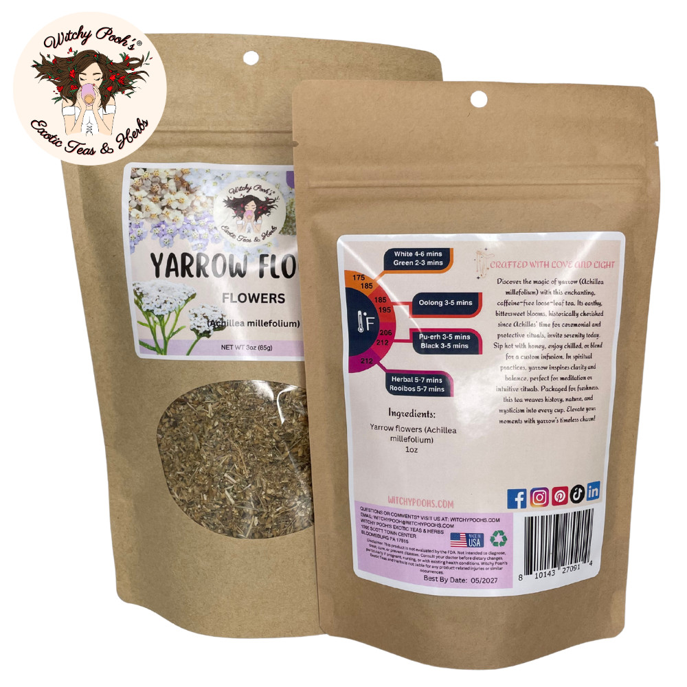 Yarrow Flowers, Flowers Dried, Flowers Whole, Dried Herbs, Food Grade Herbs