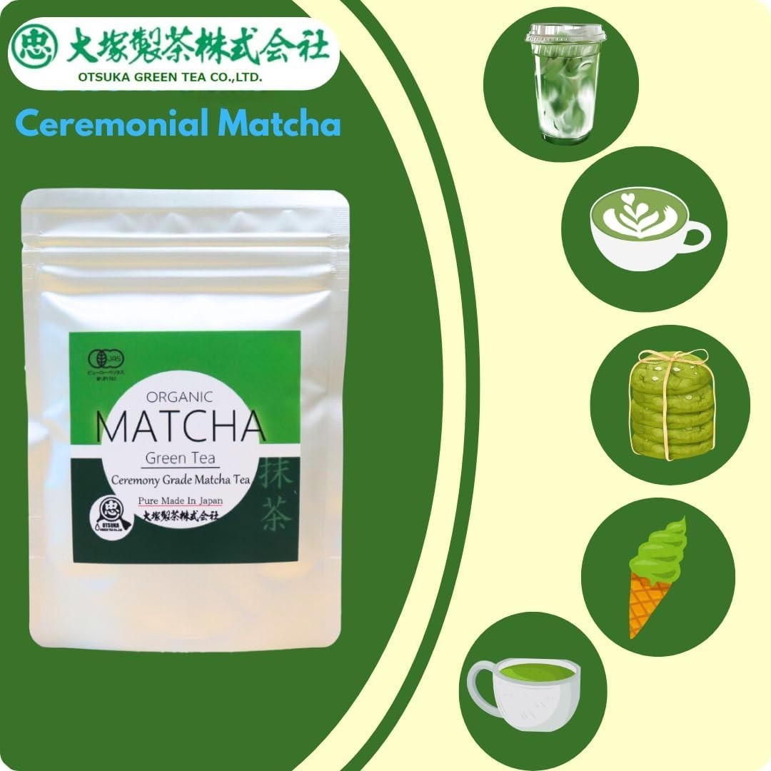 OtsukaOrganicMatcha GreenTea Powder Ceremonial Grade Made in Japan No Additives