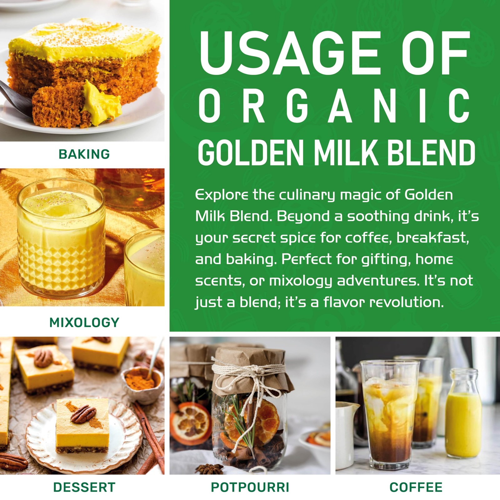 Turmeric Tea Latte – Golden Milk Powder 7 Ounce Bag – Ashwagandha, Cardamom, …